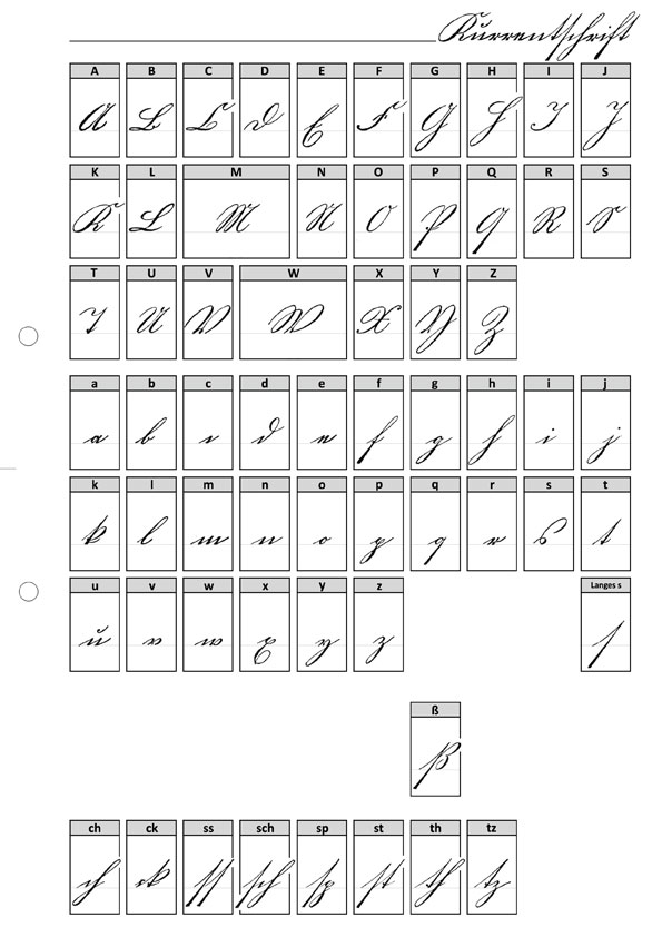 alphabet kurrentschrift