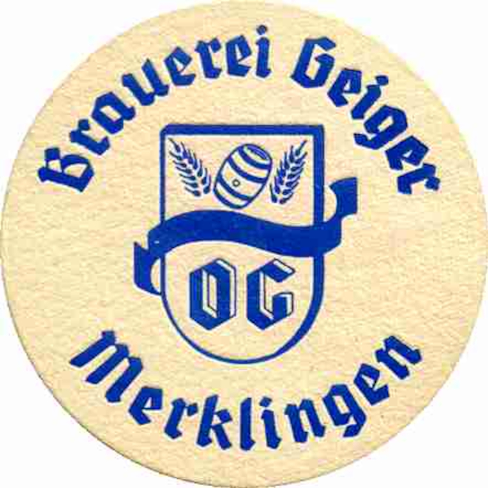 Bierdeckel Brauerei Geiger Merklingen