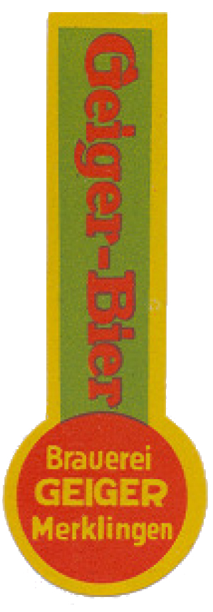 Bieretikett Geiger Bier Merklingen 1957