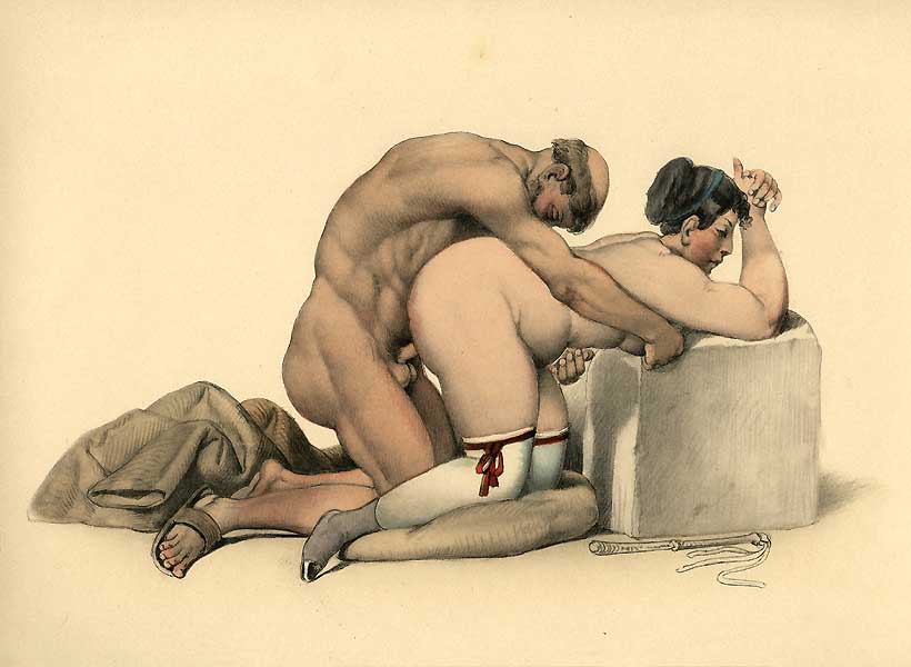 Peter Johann Nepomuk Geiger Erotic Watercolor