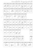 alphabet vereinfachte ausgangsschrift